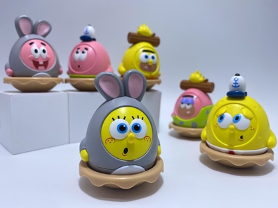 正版海绵宝宝捣蛋系列盲盒手办公仔摆件卡通挂件玩具