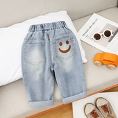 小童宝宝休闲外穿长裤 男童牛仔裤 儿童韩版 2026宽松洋气童装 春秋款