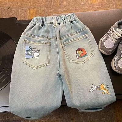 男童牛仔裤2025春季新款韩版休闲儿童长裤中童春秋款洋气外穿裤子