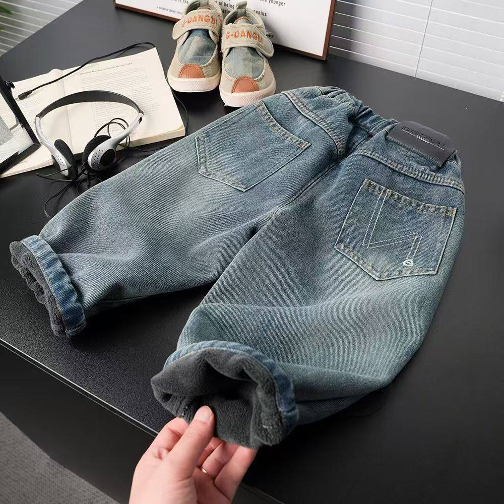 男童加绒牛仔裤2025新款一体绒加厚长裤男宝秋冬款洋气百搭裤子潮,童装/婴儿装/亲子装,儿童牛仔裤,淘宝优惠券,粉丝福利购,淘宝优惠卷