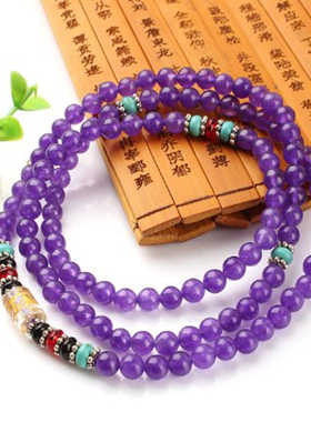 天然百搭女士手串紫玉髓