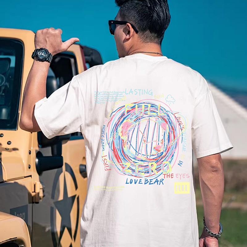 彩熊400斤超大码男装短袖体T恤加肥加大码半袖宽松型肥佬胖子上衣