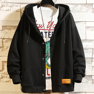 特大码 卫衣加绒外套男 加肥加大号国潮胖哥肥佬宽松400斤上衣开衫