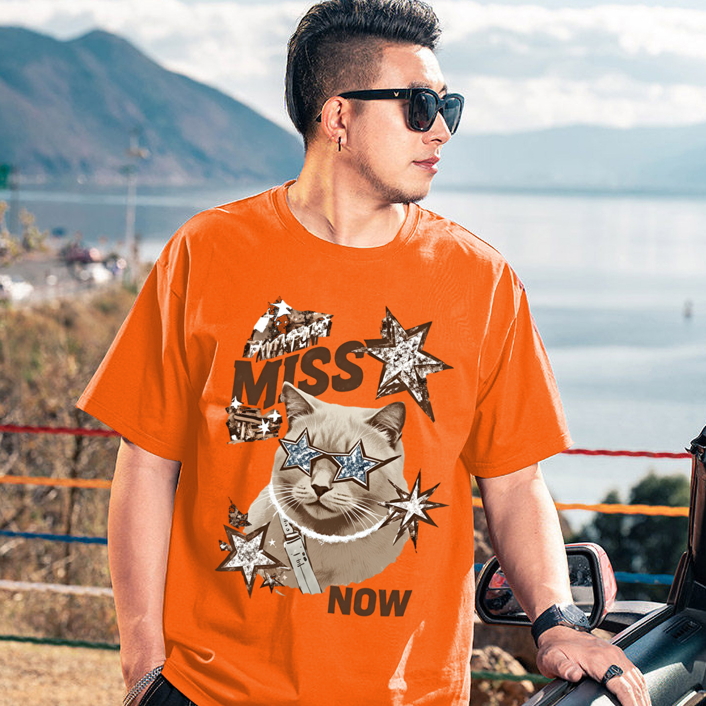 夏季星猫户外特大码短袖圆领肥佬T恤加肥加大胖宽松凉感400斤运动
