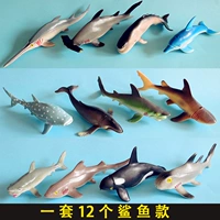 Trẻ em mới mô phỏng cá mập lớn phù hợp với đồ chơi biển động vật dưới nước thế giới mô hình cá voi cá mập sát thủ cá heo - Đồ chơi gia đình đồ chơi doremon