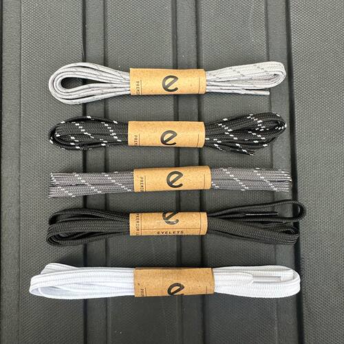 爱步ECCO专用鞋带爱步休闲鞋低帮鞋黑色带点全棉扁平款高帮鞋鞋带