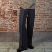 SELFNESS ​​ 休闲裤 双织弹力烫缝A字直筒宽松男士 西裤