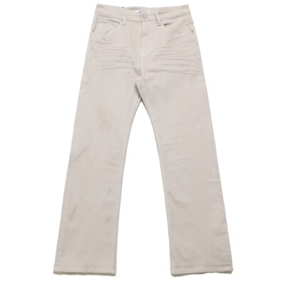 SELFNESS修身版型白色弹力牛仔裤