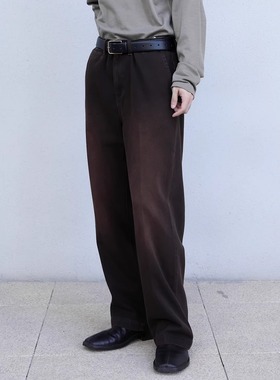 SELFNESS丨Vintage-Wash Chino斜纹棉旧洗男士直筒长裤布裤休闲裤