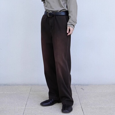 SELFNESS男士做旧布裤休闲裤长裤