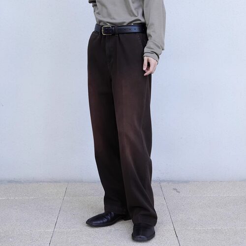 SELFNESS男士做旧布裤休闲裤长裤