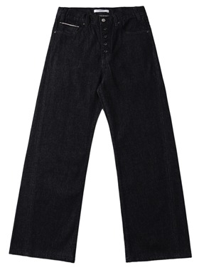 SELFNESS 磐石五连扣微喇男舒适原牛牛仔裤长裤 已脱浆软化不缩水