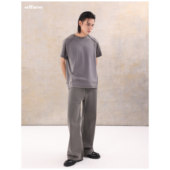 Selfness 型高级灰色宽松直筒阔腿微喇做旧牛仔裤 Vintage 2021M版