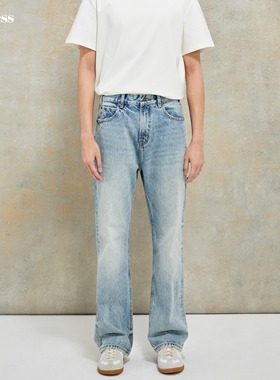 SELFNESS DENIM JEANS经典百搭基本款男士合身直筒水洗牛仔裤长裤