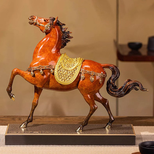 朱炳仁铜鸣扬万里马摆件工艺品彩铜家居客厅新居装饰品桌面全铜