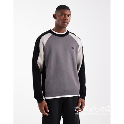 英国代购正品12.05 2025潮流导向 男装新款 休闲拼接针织长袖毛衣