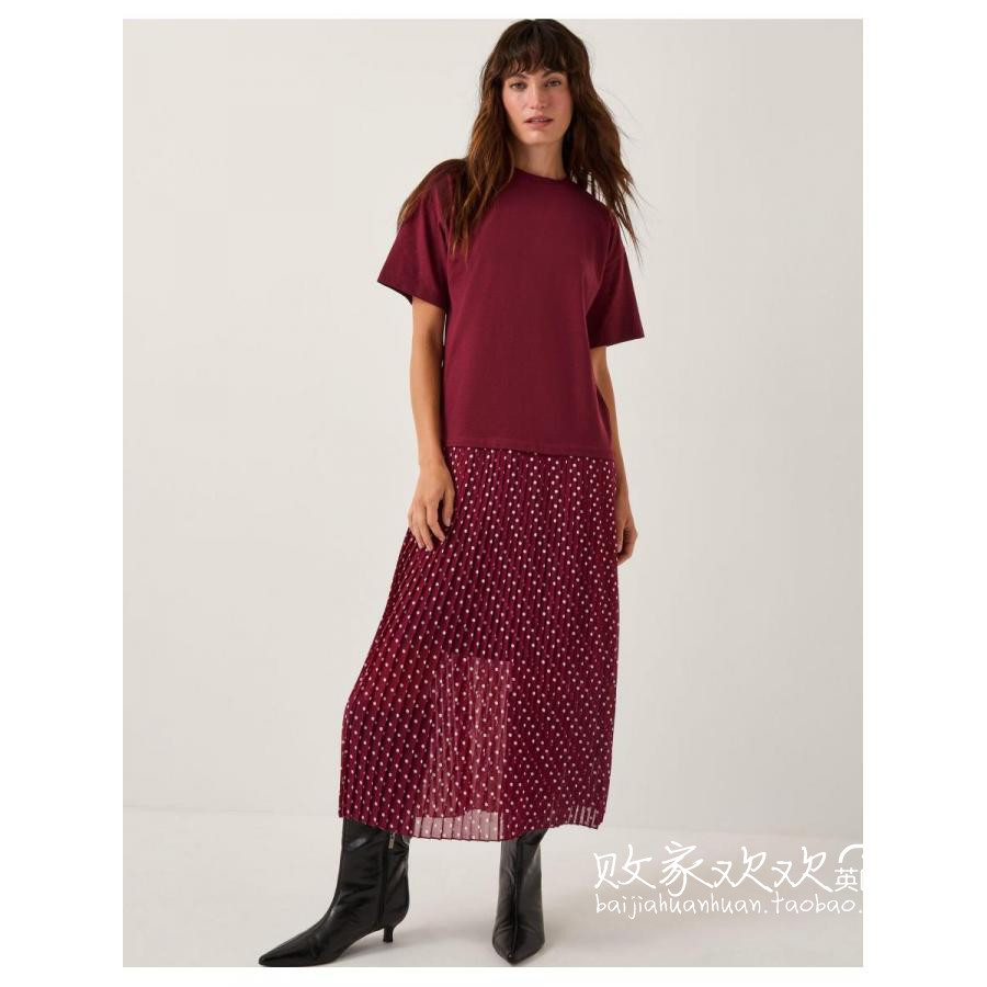 英国代购正品11.06 名品Monsoon 女装新款 设计波点拼接连衣裙