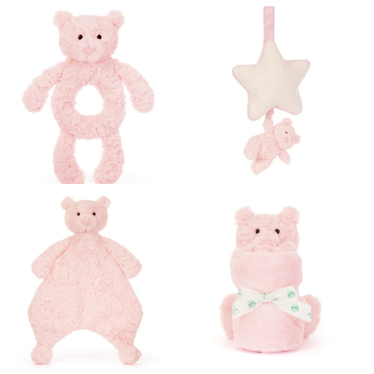 英国代购正品10.11 Jellycat莱奥拉熊音乐拉铃毛绒玩偶婴儿安抚巾