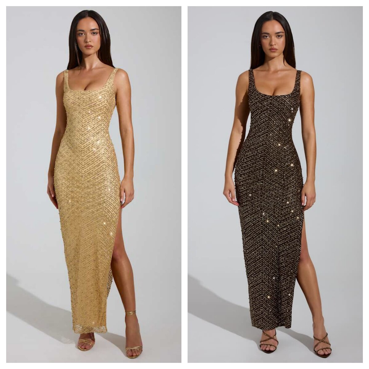 英国代购正品04.27 名品ohpolly 女装新款 镶边V领开衩长款连衣裙