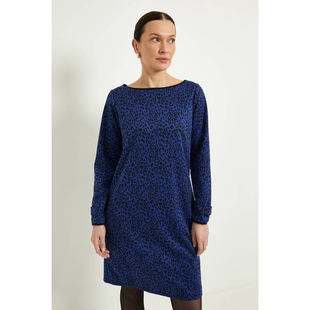 英国代购正品07.29 名品PL 女装新款 豹纹设计长袖迷人连衣裙
