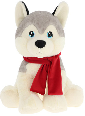 英国代购正品12.29 Keel Toys Keeleco Husky 圣诞款基勒科哈士奇