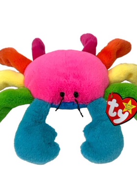 英国代购正品12.17 Ty Scuttle Crab Original Beanie 炫彩螃蟹