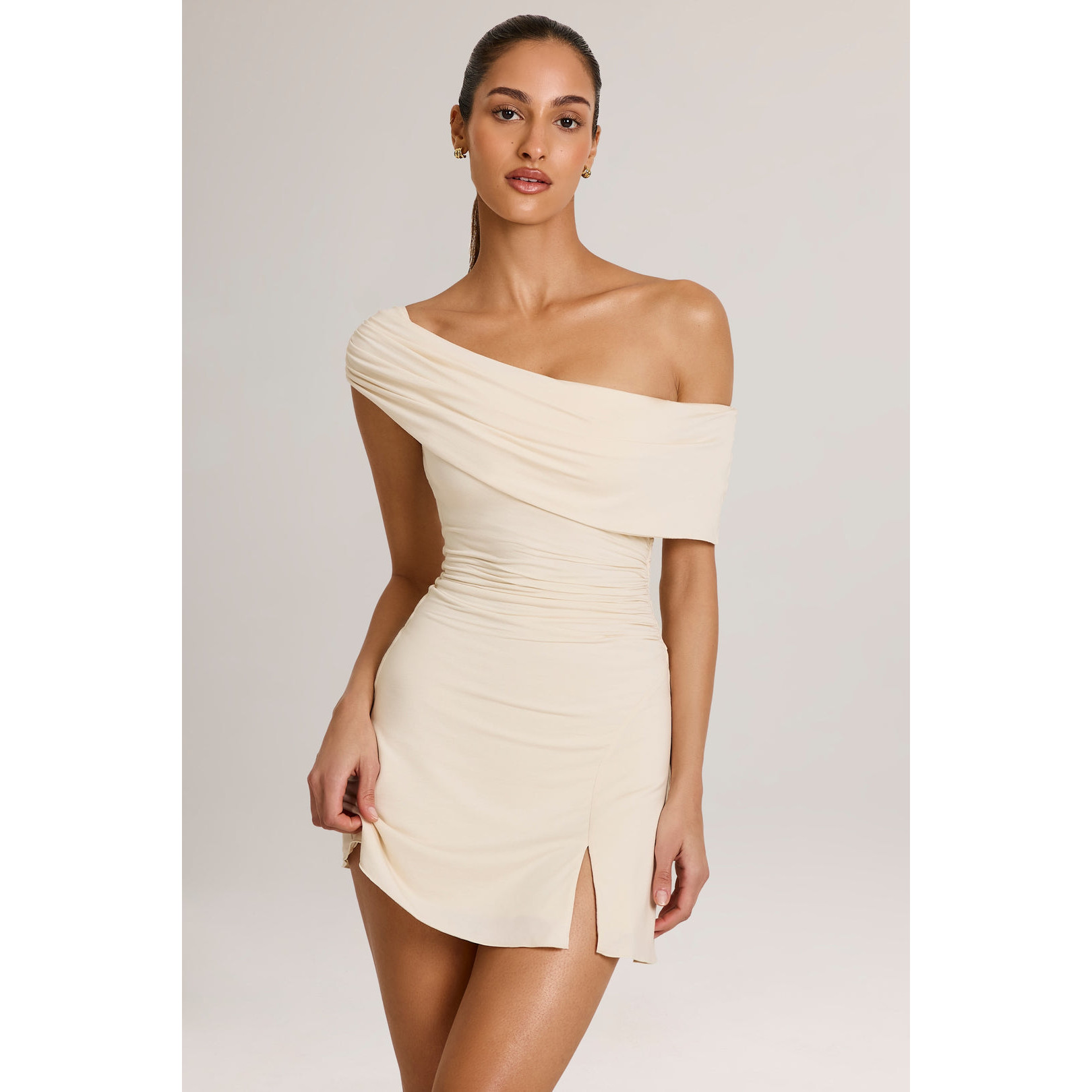 英国代购正品09.09 名品ohpolly 女装新款 露肩迷笛设计款连衣裙