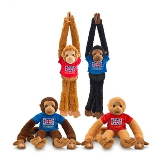 英国代购正品07.11 London Monkey with T-shirt伦敦悬挂猴子玩偶
