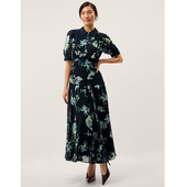 正品 印花长款 02.02 女装 英国代购 时尚 名品MS 新款 百搭连衣裙