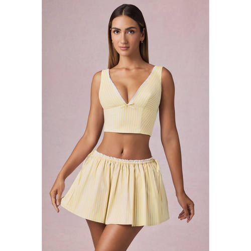 英国代购正品09.10 名品ohpolly 女装新款 时尚条纹迷人半身裙