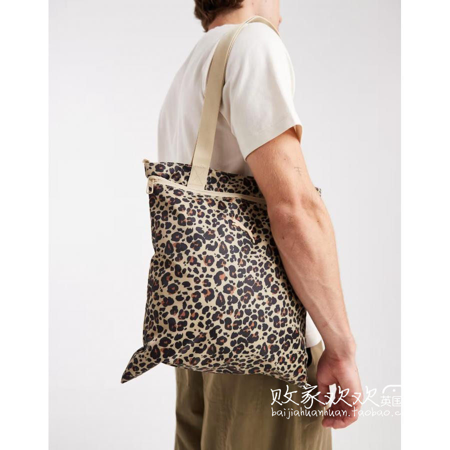 英国代购正品08.13 2025潮流导向 女包新款 Puma彪马豹纹帆布包