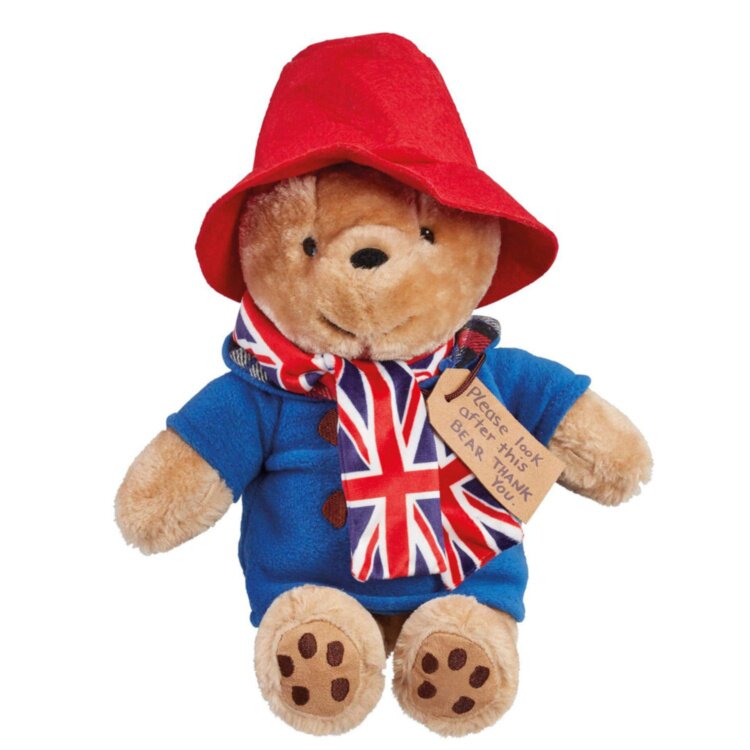 英国代购正品08.27 Paddington Bear Soft Toy米字旗围巾帕丁顿熊