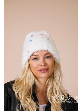 英国代购正品12.13 名品Boohoo 饰品新款 冬季彩色毛绒渔夫帽