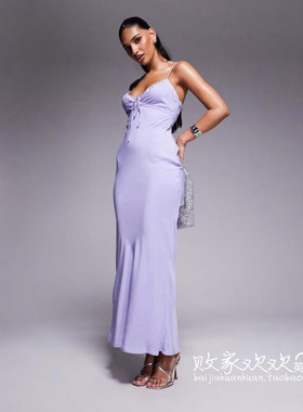 英国代购正品08.10 2025潮流导向 女装新款 吊带长款百搭连衣裙