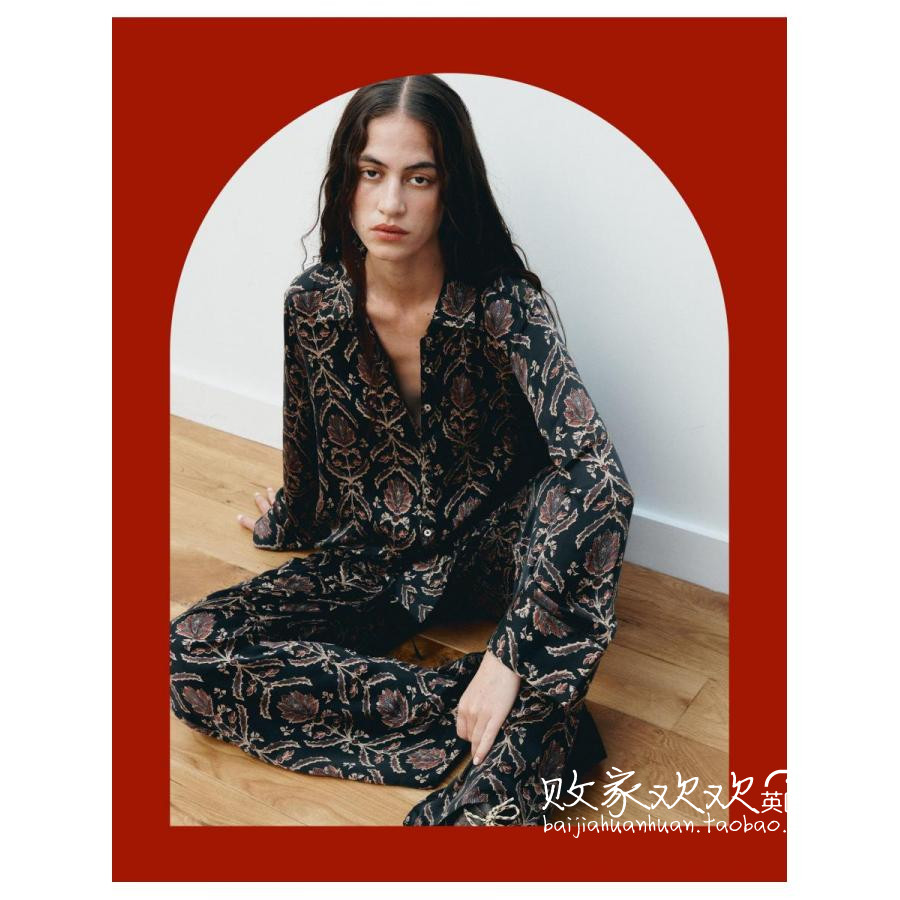 英国代购正品11.06 名品Monsoon 女装新款 翻领设计花长袖衬衫