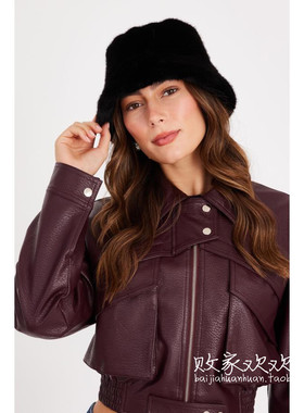 英国代购正品12.13 名品Boohoo 饰品新款 设计黑色百搭渔夫帽