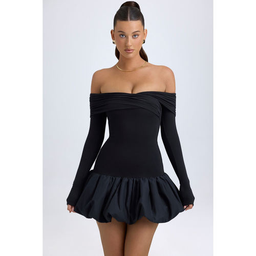 英国代购正品09.09 名品ohpolly 女装新款 一字肩泡泡迷人连衣裙