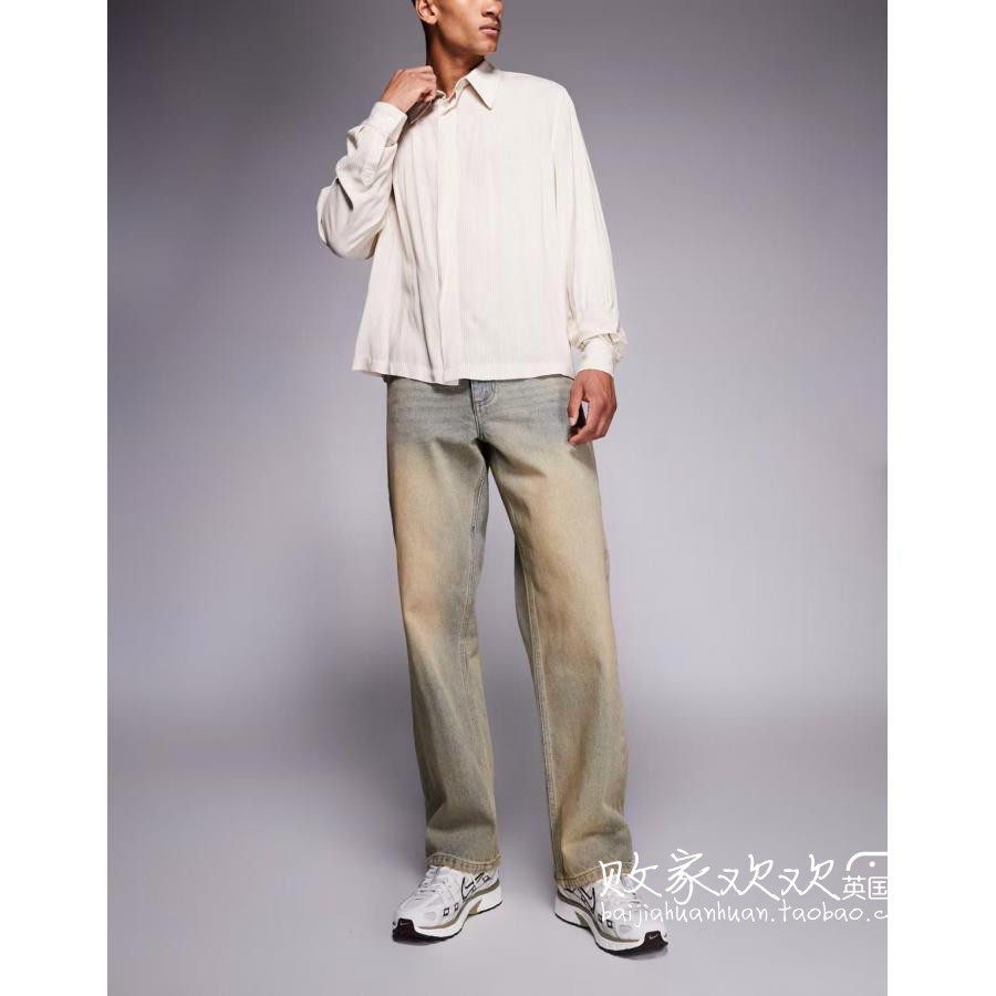 英国代购正品12.07 2025潮流导向 男装新款 休闲浅色舒适牛仔裤