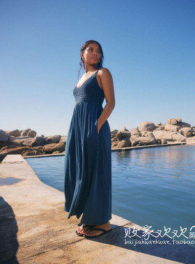 英国代购正品04.02 名品NEXT 女装新款 吊带深色长款连衣裙