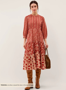 英国代购正品03.13 名品Monsoon 女装新款 时尚碎花长款连衣裙