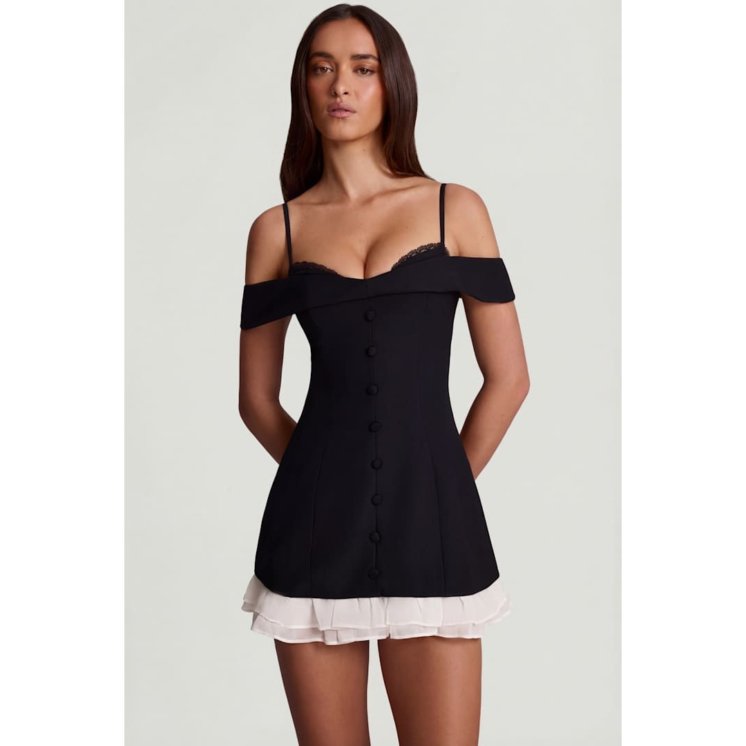 英国代购正品04.27 名品ohpolly 女装新款 设计露肩迷人连衣裙