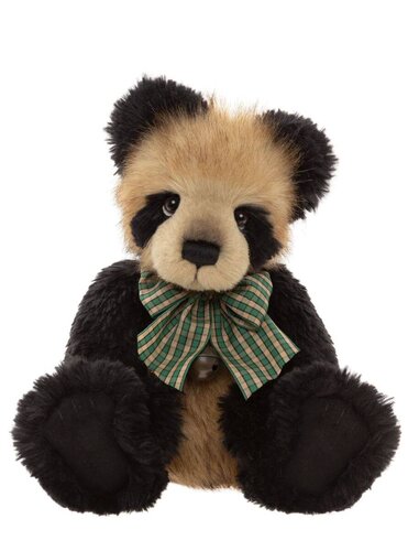 英国代购正品06.13 Charlie Bears 查理熊 Collins格子蝴蝶结熊猫