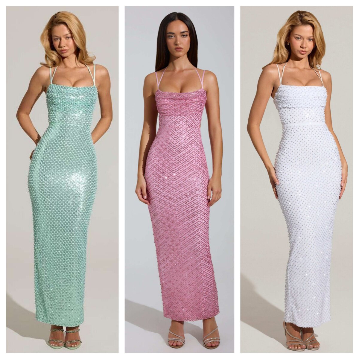英国代购正品10.15 名品ohpolly 女装新款 吊带串珠长款连衣裙