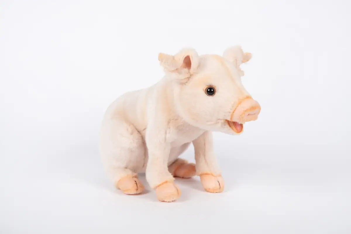 英国代购正品03.30 Hansa 3380 Pink Piglet 粉红猪 仿真毛热玩偶