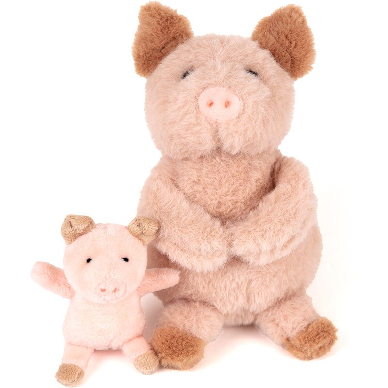 英国代购正品04.18 Pig & Baby 猪妈妈和小猪宝宝 毛绒玩偶 送礼