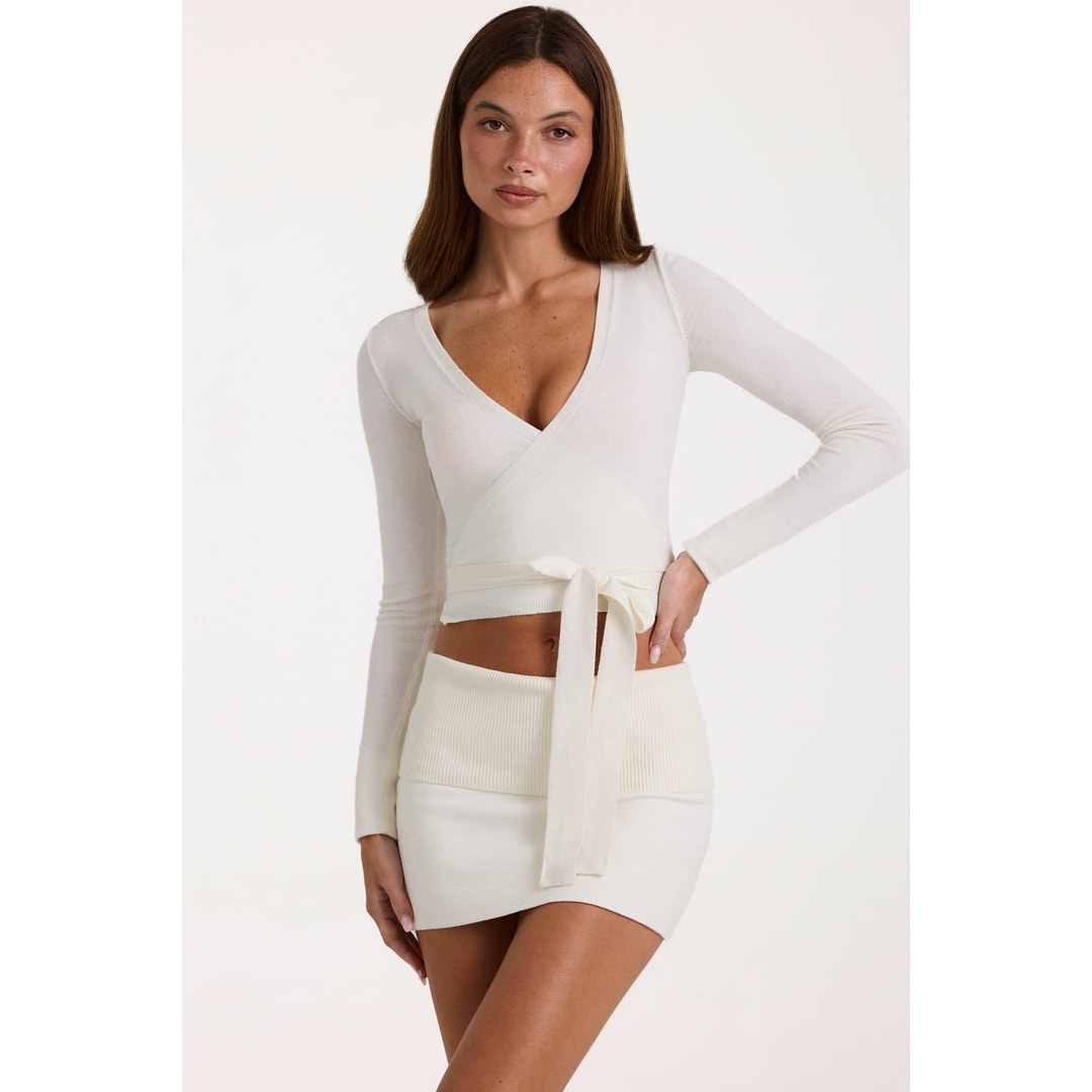 英国代购正品07.26 名品ohpolly 女装新款 系结修身长袖舒适T恤