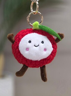 英国代购正品04.28 Plush Lychee Keyring Bag 荔枝钥匙圈包饰
