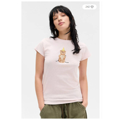 正品 新款 01.13 英国代购 名品UO 女装 休闲熊熊图案短袖 百搭T恤