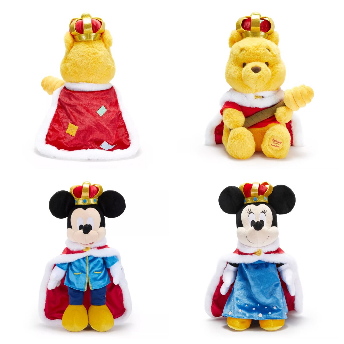 英国代购正品10.20 Disney迪士尼 King Winnie 小熊维尼国王玩偶