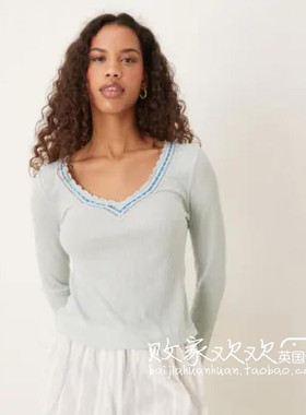 英国代购正品07.04 2025潮流导向 女装新款 休闲长袖舒适百搭T恤